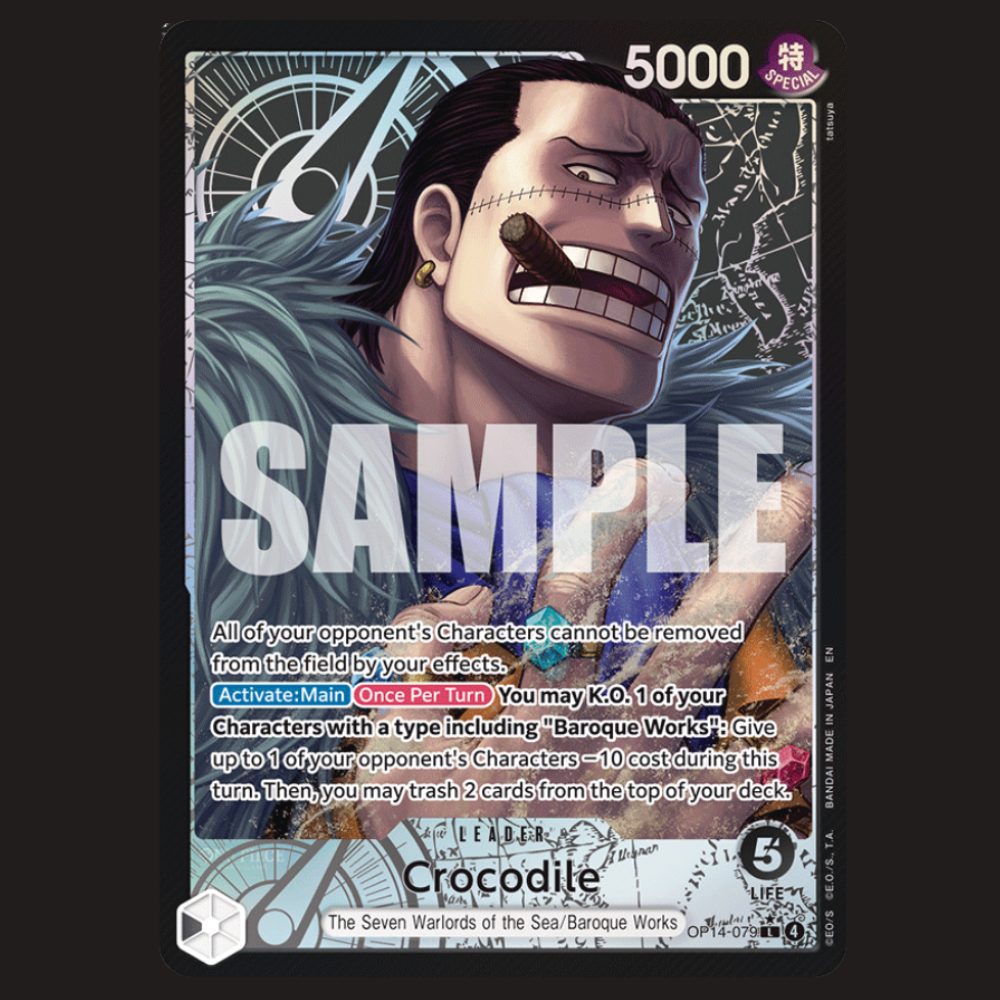 (Pre-owned) English Crocodile Alt Leader OP14-079 - The Azure Sea's Seven - Near Mint