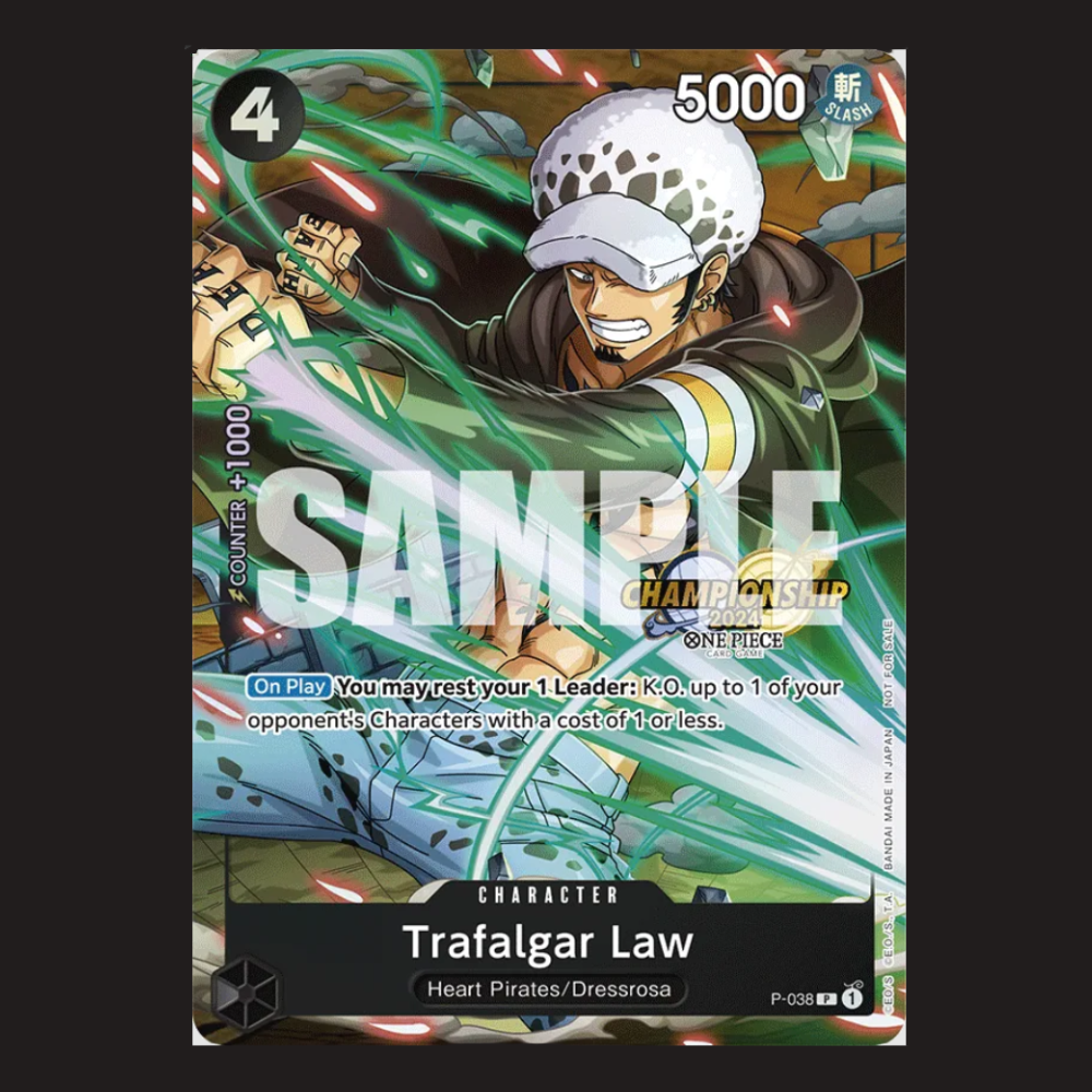 (Pre-owned) English Trafalgar Law Championship Stamped P-038 - Championship 2024 Event Pack - Near Mint