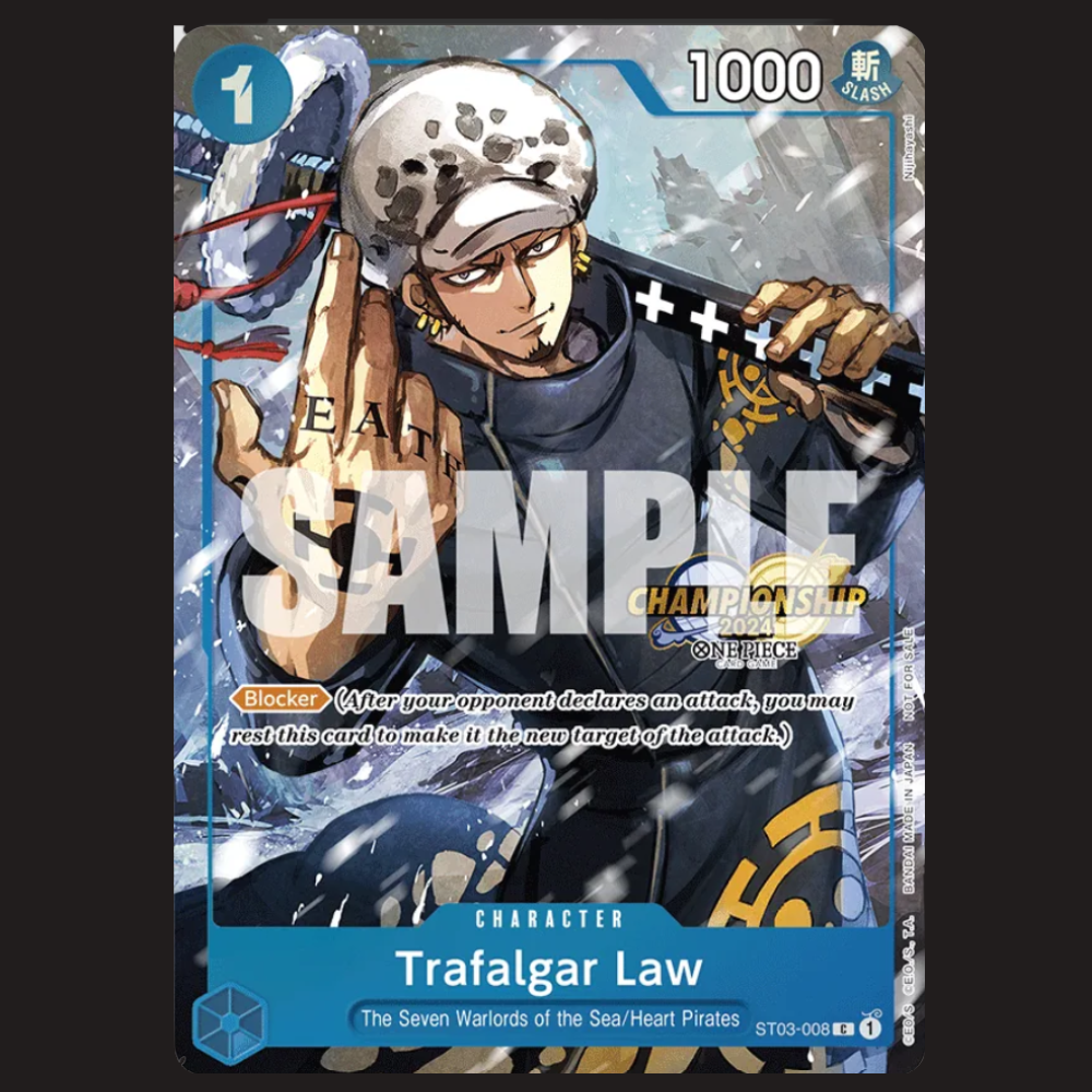 (Pre-owned) English Trafalgar Law Championship Stamped ST03-008 - Championship 2024 Event Pack - Near Mint