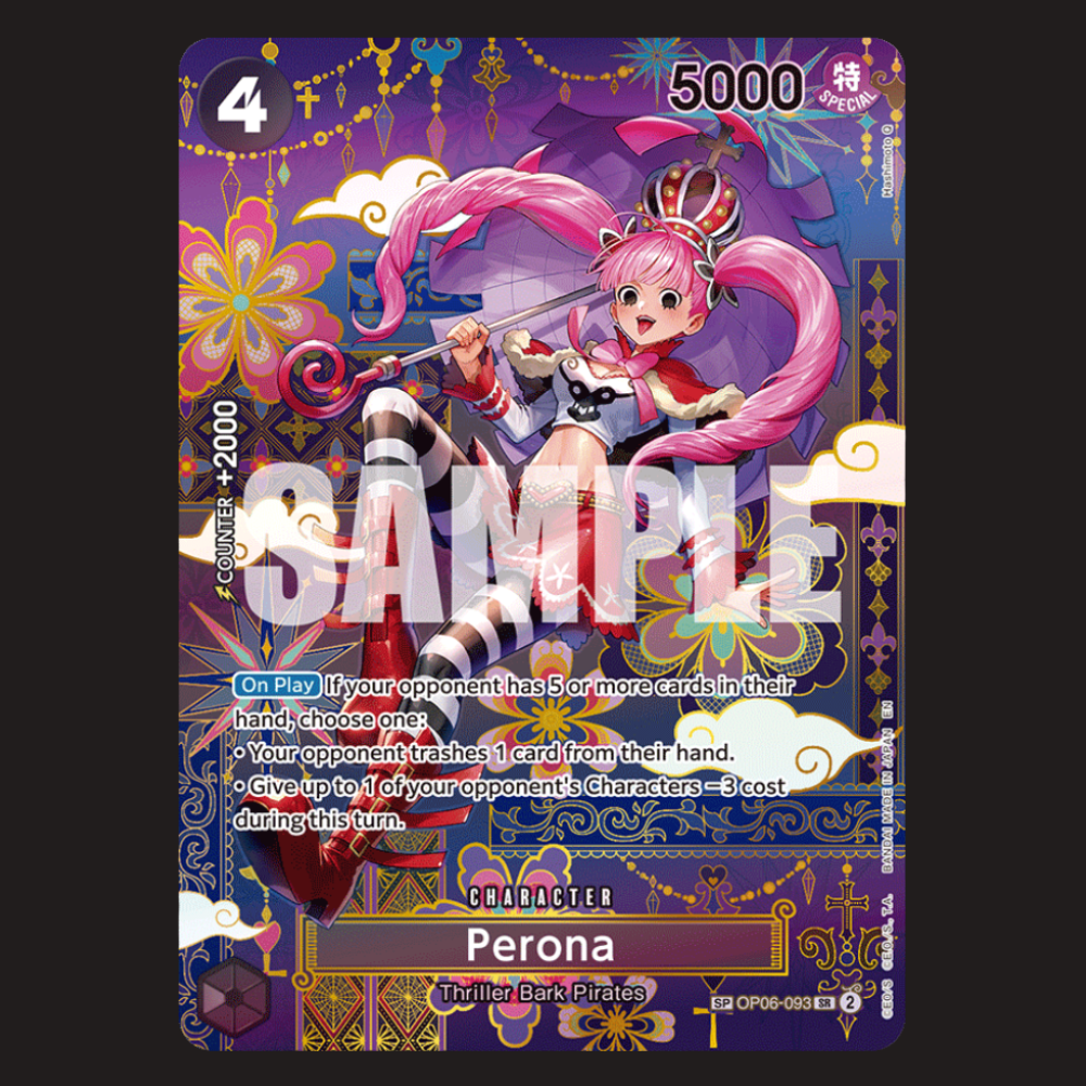 (Pre-owned) English Perona SP OP06-093 (OP14) - The Azure Sea's Seven - Near Mint