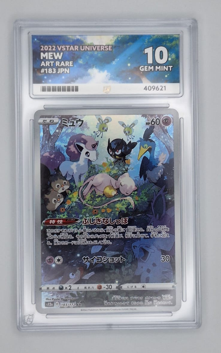 ACE 10 Pokémon Mew 183/172 [AR] Graded Card Japanese [S12A] Front