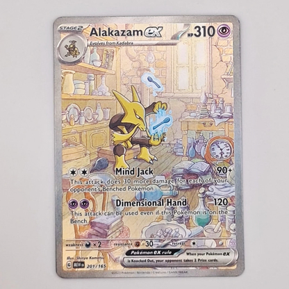 (Pre-owned) English Alakazam ex SIR 201/165 - 151 - Lightly Played