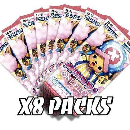 ONE PIECE TCG: EB-01 Japanese Booster Pack Bundle (X8 PACKS)  - Memorial Collection -