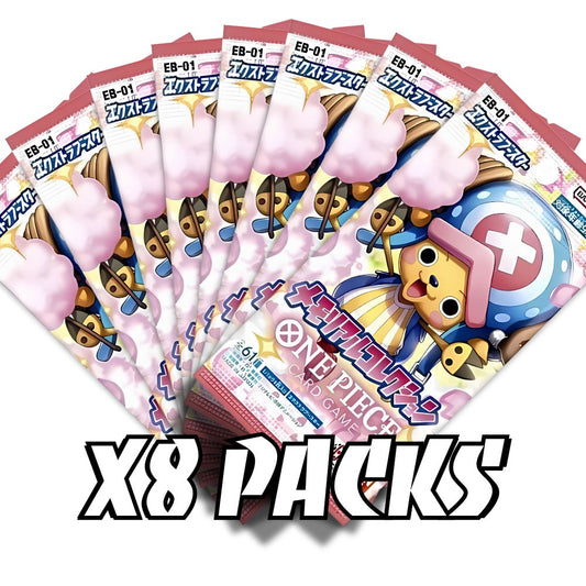 ONE PIECE TCG: EB-01 Japanese Booster Pack Bundle (X8 PACKS)  - Memorial Collection -