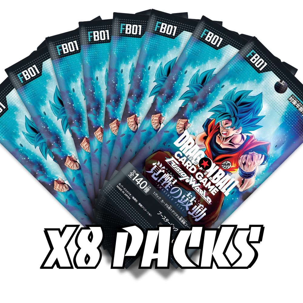 DRAGON BALL SUPER TCG: FB01 Japanese Booster Pack (X8 PACKS) - Fusion World Awakened Pulse -