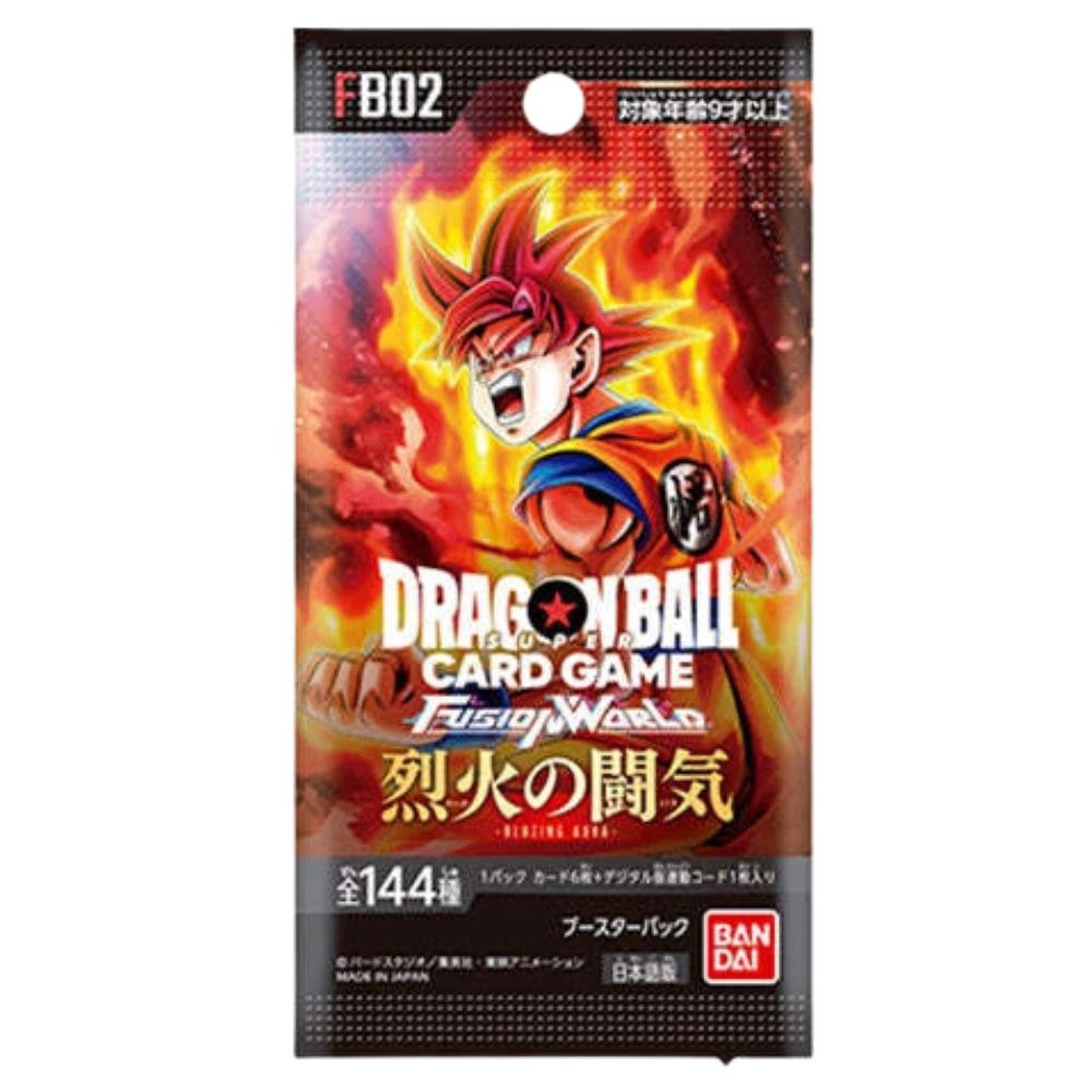 DRAGON BALL SUPER TCG: FB02 Japanese Booster Pack (X8 PACKS) - Fusion World Blazing Aura -
