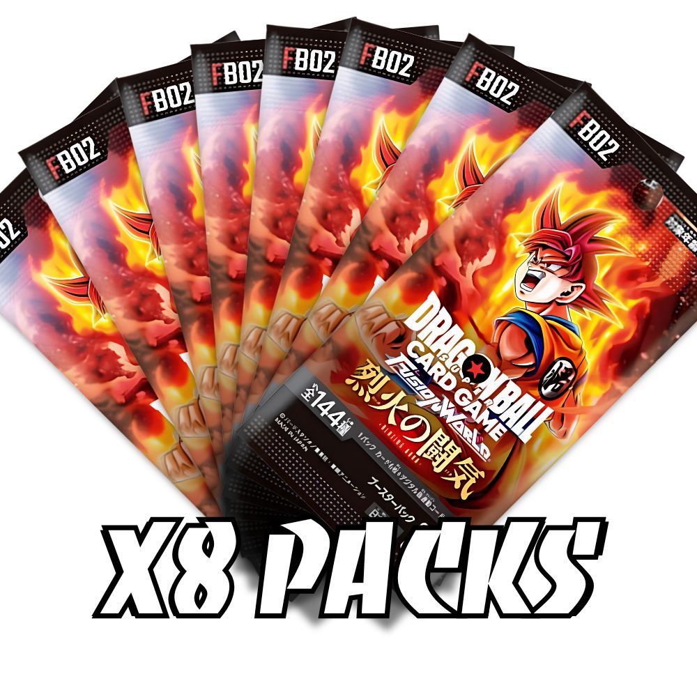 DRAGON BALL SUPER TCG: FB02 Japanese Booster Pack (X8 PACKS) - Fusion World Blazing Aura -