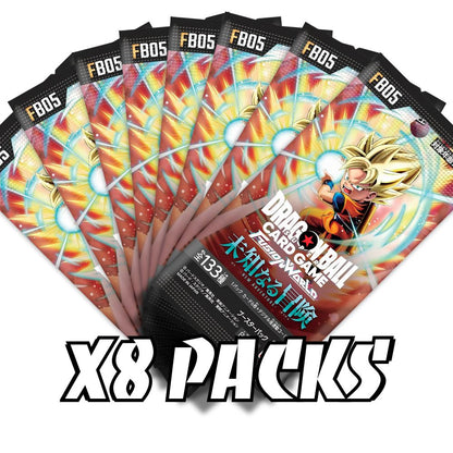 DRAGON BALL SUPER TCG: FB05 Japanese Booster Pack (X8 PACKS) - Fusion World New Adventure -
