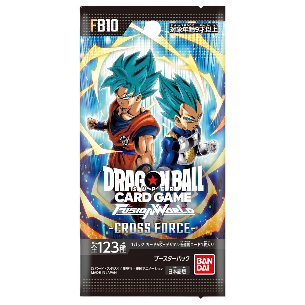 DRAGON BALL SUPER TCG: FB10 Japanese Booster Pack (X8 PACKS) - Fusion World Cross Force -