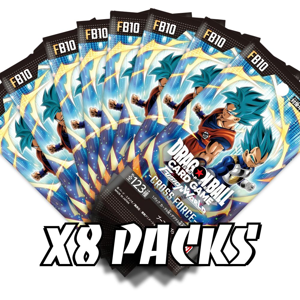 DRAGON BALL SUPER TCG: FB10 Japanese Booster Pack (X8 PACKS) - Fusion World Cross Force -