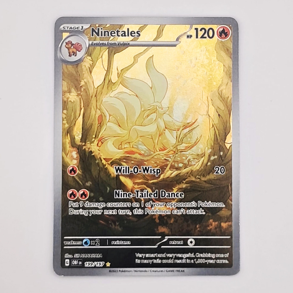 (Pre-owned) English Ninetales IR 199/197 - Obsidian Flames - Near Mint