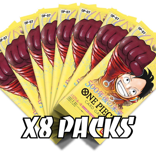 ONE PIECE TCG: OP-07 Japanese Booster Pack Bundle (X8 PACKS) - 500 Years Into The Future -