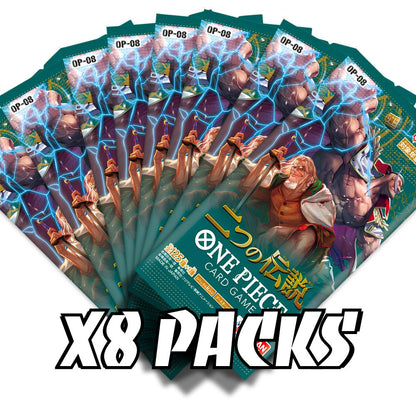 ONE PIECE TCG: OP-08 Japanese Booster Pack (X8 PACKS) - Two Legends -