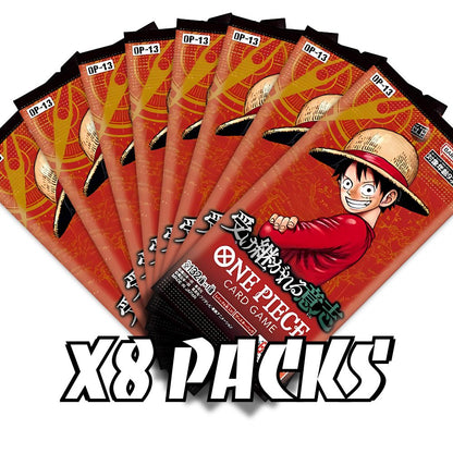 ONE PIECE TCG: OP-13 Japanese Booster Pack Bundle (X8 PACKS) - Inherited Will -