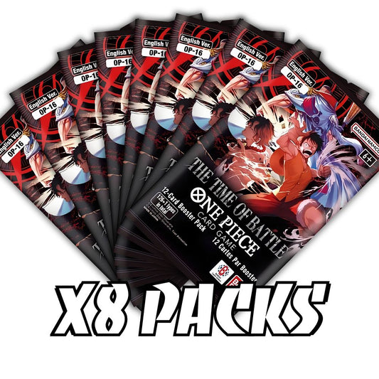 ONE PIECE TCG: OP-16 English Booster Pack Bundle (X8 PACKS) - The Time Of Battle -