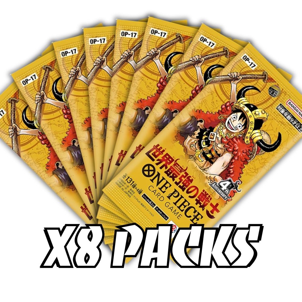 ONE PIECE TCG: OP-17 Japanese Booster Pack Bundle (X8 PACKS) - The World's Strongest Warriors -