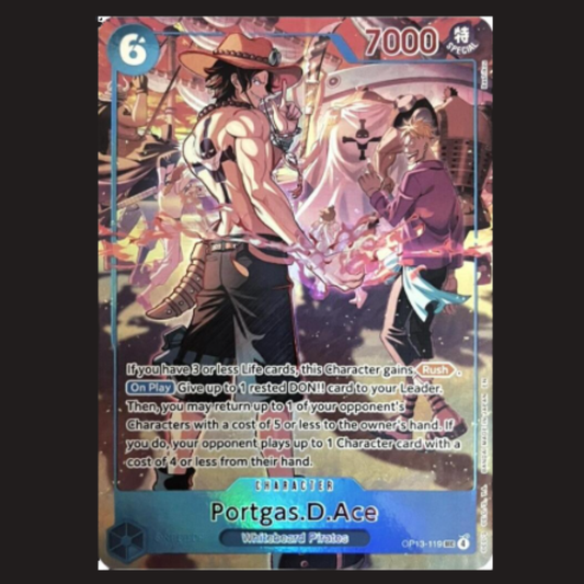 (Pre-owned) English Portgas.D.Ace OP13-119 - 3rd Anniversary Promo - Near Mint