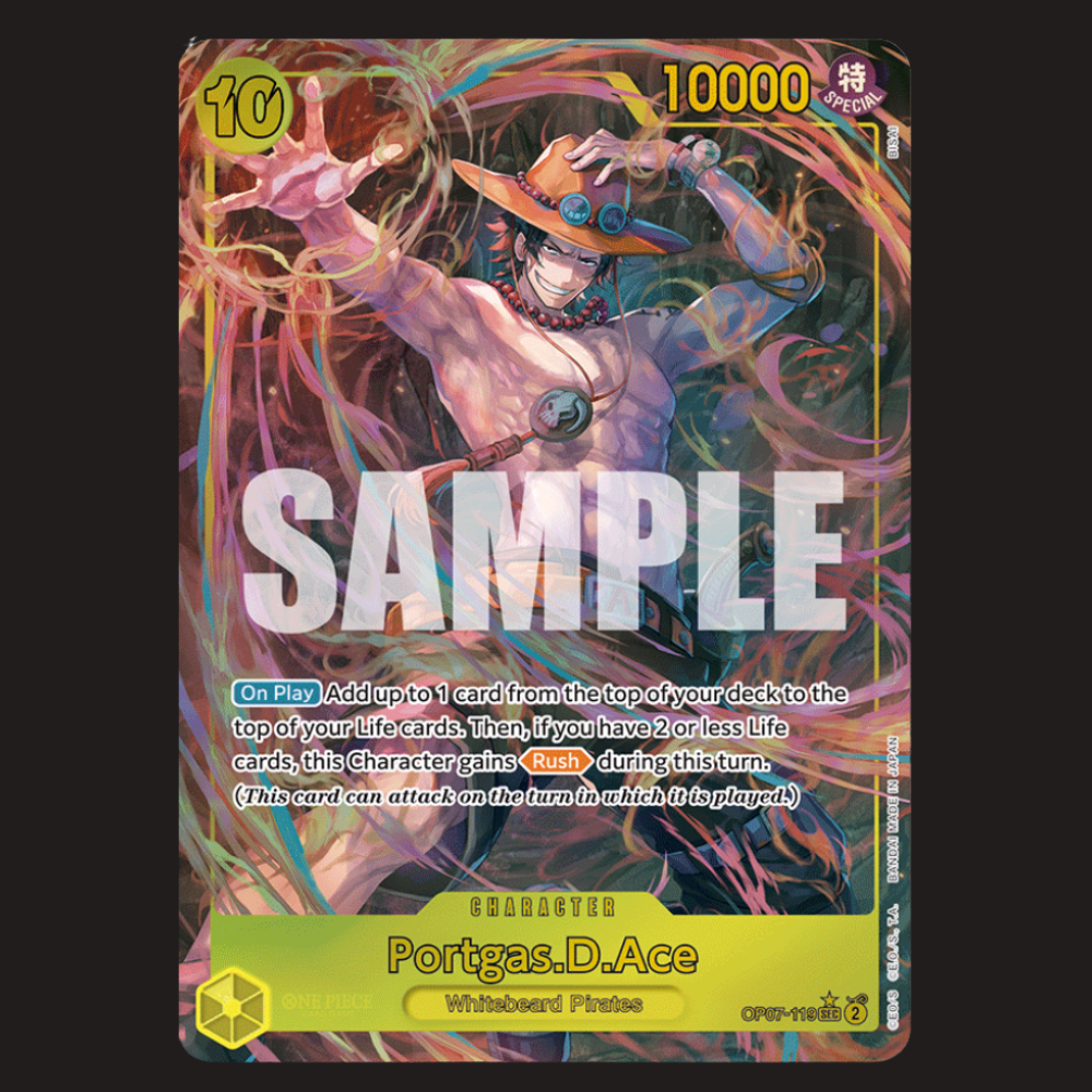 (Pre-owned) English Portgas.D.Ace Alt Art OP07-119 - 500 Years in the Future - Near Mint