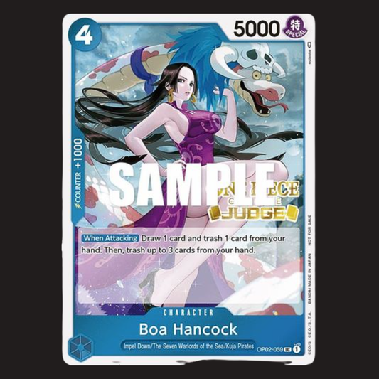 (Pre-owned) English Boa Hancock Judge Stamped OP02-059 - Paramount War - Near Mint