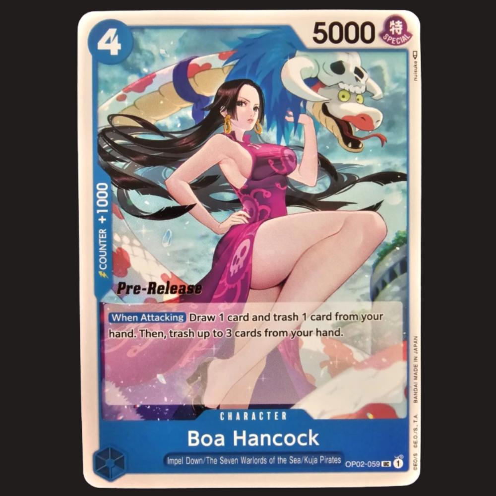 (Pre-owned) English Boa Hancock Pre-release Stamped OP02-059 - Paramount War - Near Mint