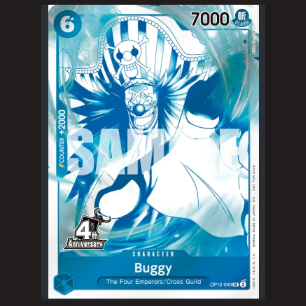 (Pre-owned) English Buggy 4th Anniversary Promo OP12-049 (OP17) - The World's Strongest Warriors - Near Mint