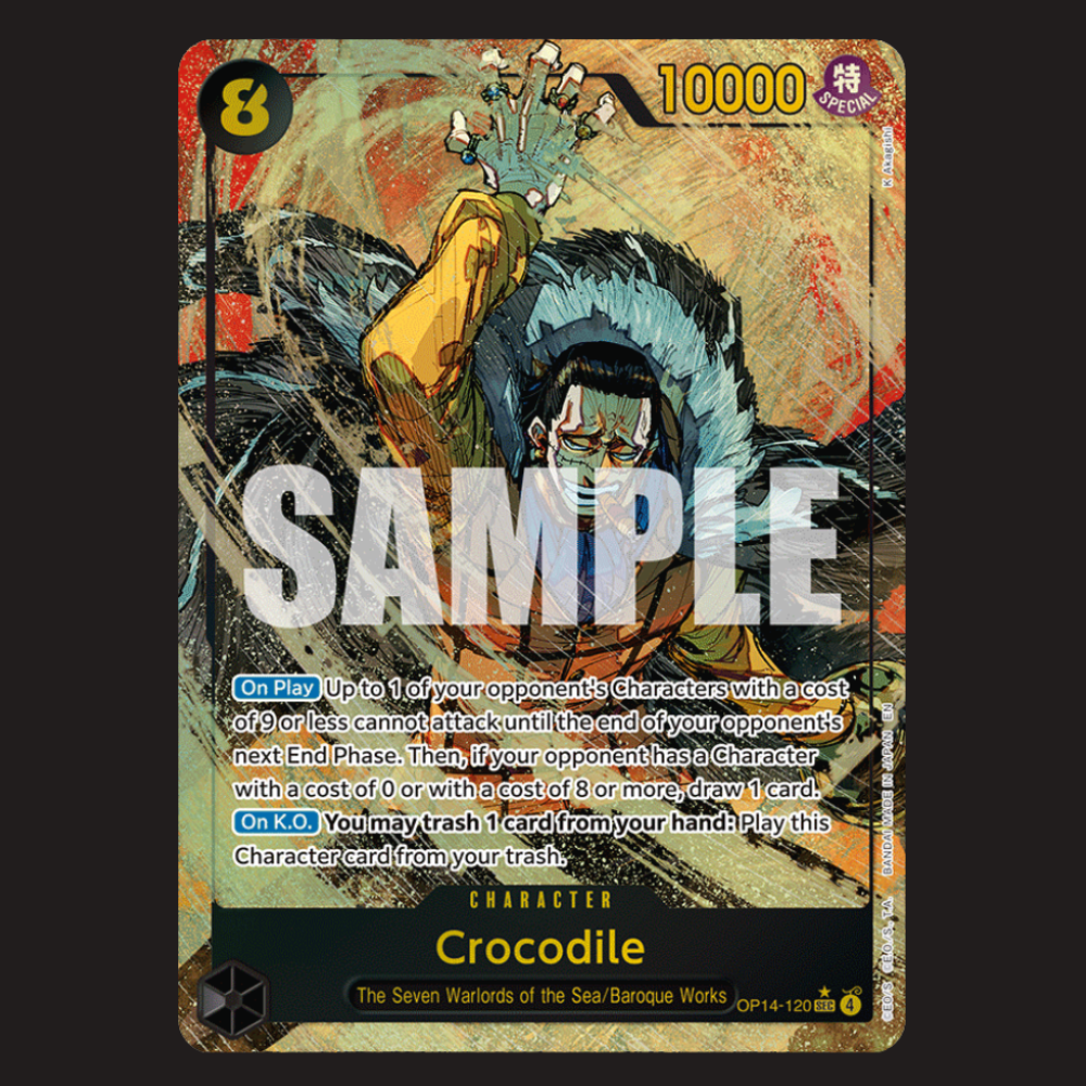 (Pre-owned) English Crocodile Alt Art OP14-120 - The Azure Sea's Seven - Near Mint