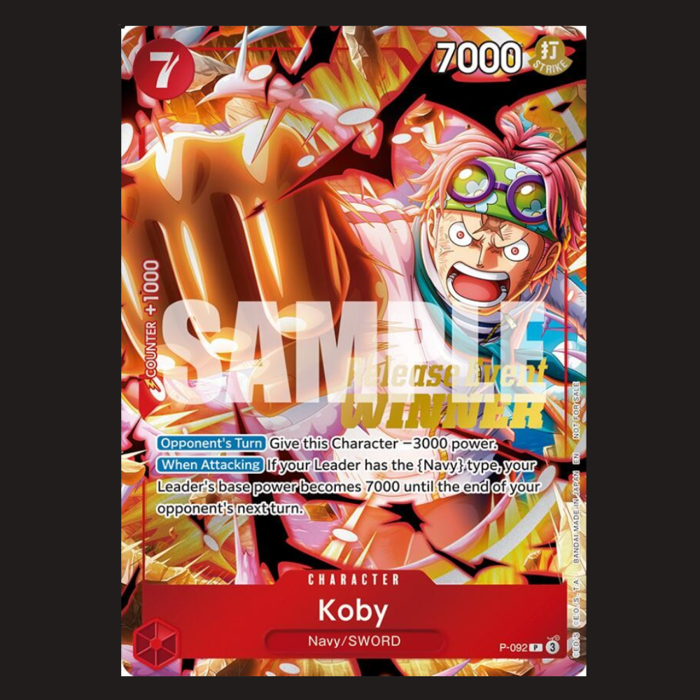 (Pre-owned) English Koby OP12 Release Event Winner Stamped P-092 - Promo (OP12) - Near Mint