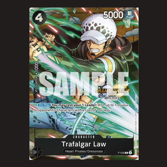 (Pre-owned) English Trafalgar Law Championship Stamped P-038 - Championship 2024 Event Pack - Near Mint