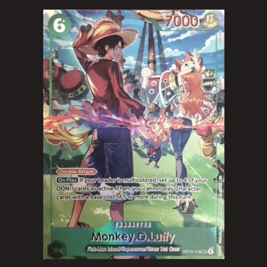 (Pre-owned) English Monkey.D.Luffy OP13-118 - 3rd Anniversary Promo - Near Mint