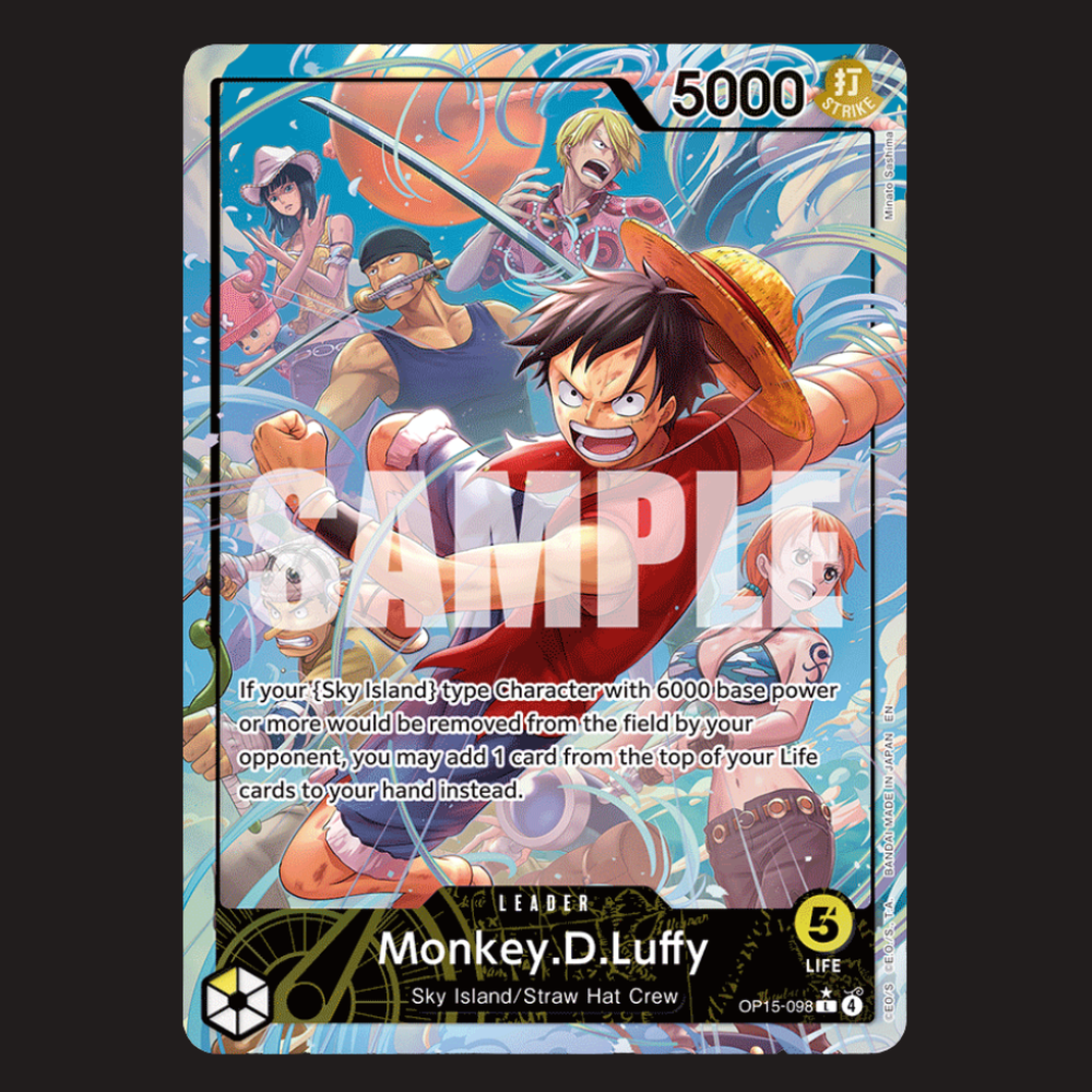 (Pre-owned) English Monkey.D.Luffy Alt Leader OP15-098 - Adventure on Kami's Island - Near Mint
