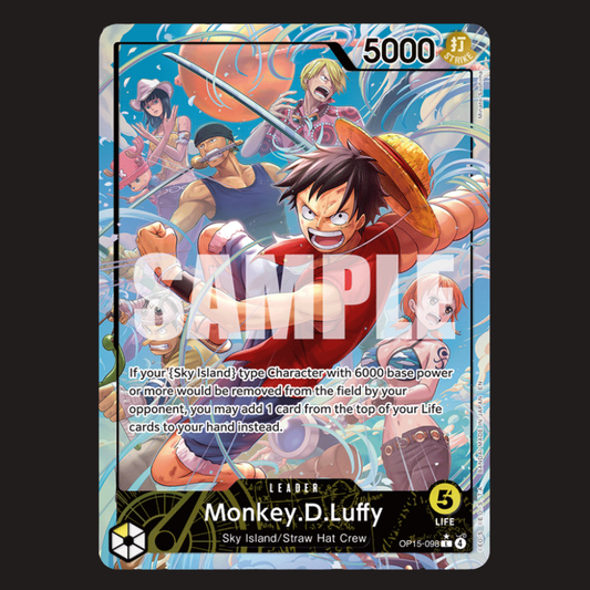 (Pre-owned) English Monkey.D.Luffy Alt Leader OP15-098 - Adventure on Kami's Island - Near Mint