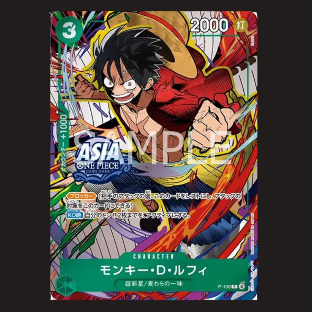 (Pre-owned) Japanese Exclusive Asia Stamped Monkey.D.Luffy P-108 - Mini Tin Set Vol 3 - Near Mint