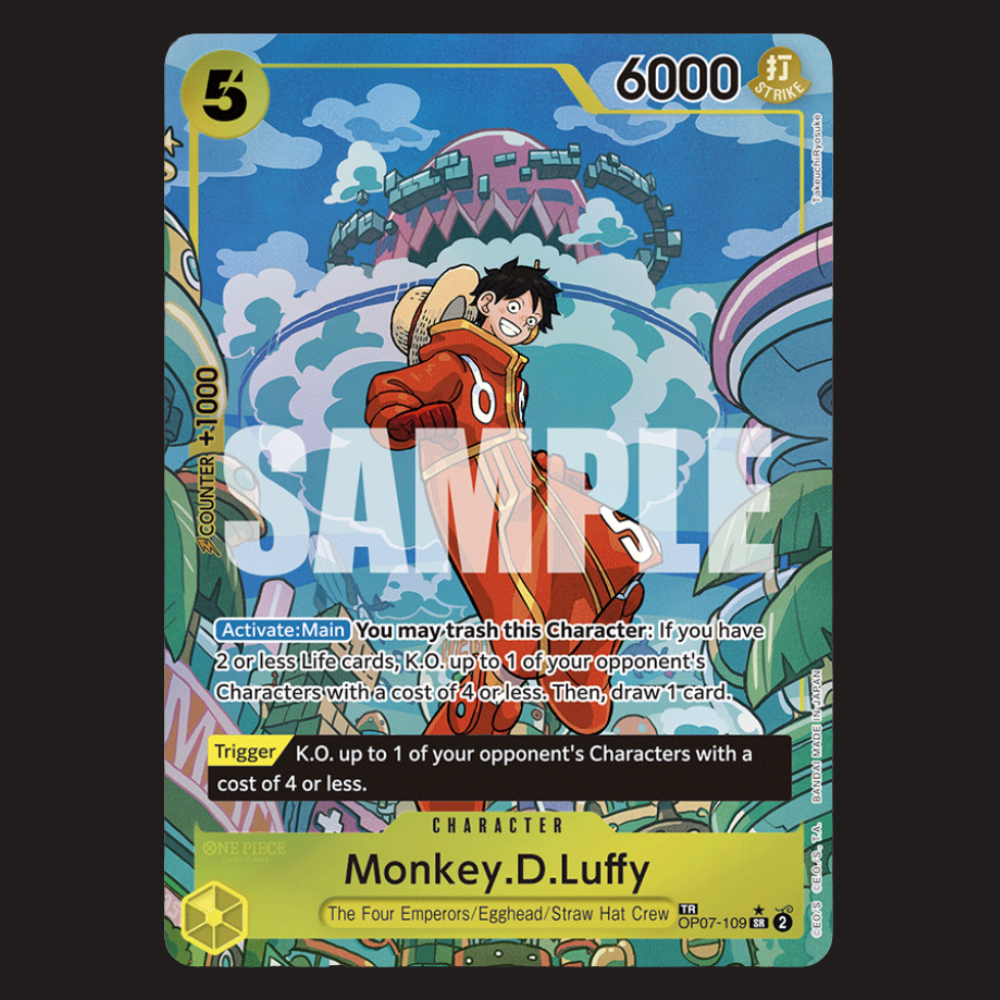 (Pre-owned) English Monkey.D.Luffy Treasure Rare OP07-109 (OP08) - Two Legends - Damaged
