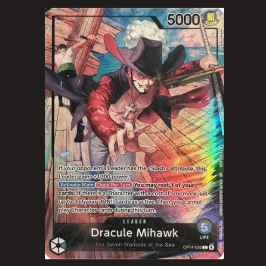 (Pre-owned) English Dracule Mihawk OP14-020 - PSA Magazine Promo - Near Mint