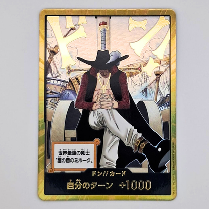 (Pre-owned) Japanese Dracule Mihawk OP14 Gold Don - Azure Sea's Seven - Near Mint