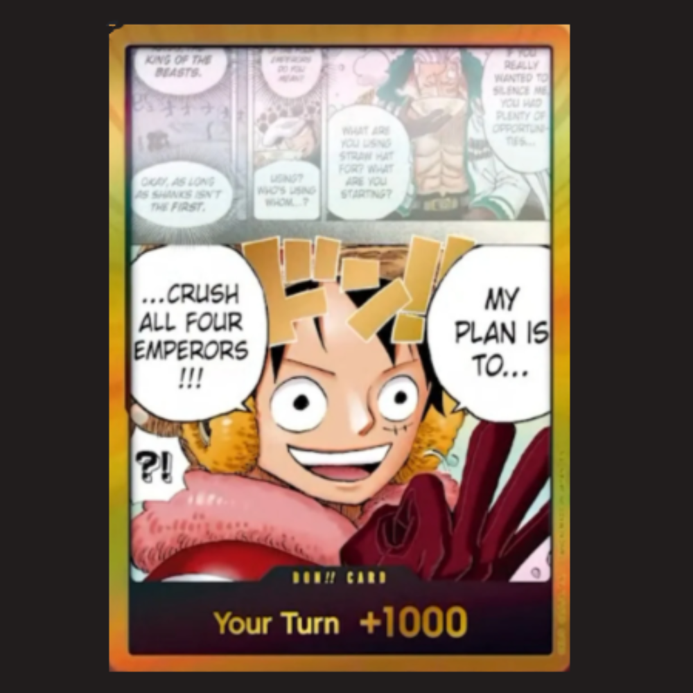 (Pre-owned) English Monkey.D.Luffy Gold Don OP17- The World's Strongest Warrior- Near Mint