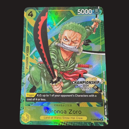 (Pre-owned) English Zoro Championship Stamped P-042 - Championship 2024 Event Pack - Near Mint