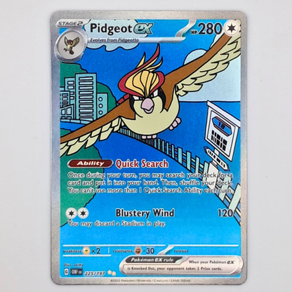(Pre-owned) English Pidgeot ex SIR 225/197 - Obsidian Flames - Lightly Played
