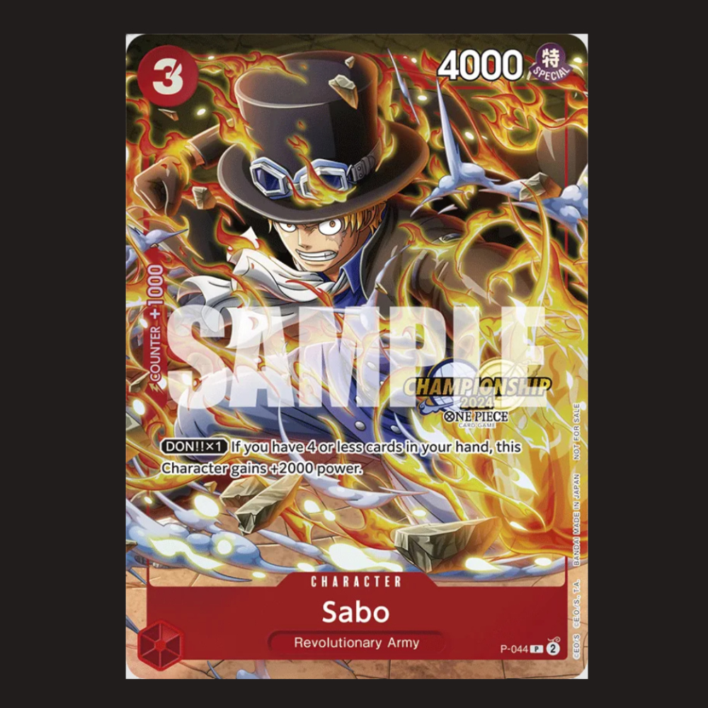 (Pre-owned) English Sabo Championship Stamped P-044 - Championship 2024 Event Pack - Near Mint