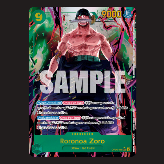 (Pre-owned) English Roronoa Zoro Alt Art OP06-118 - Wings of the Captain - Near Mint